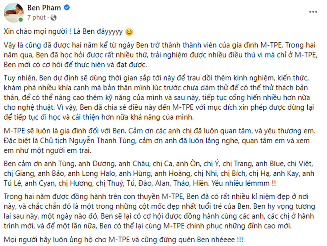 NÓNG: Thêm 1 thành viên rời công ty của Sơn Tùng sau 2 năm gắn bó! - Ảnh 1.