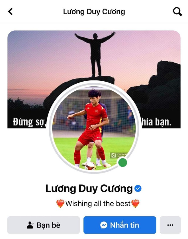 Lương Duy Cương khoe tick xanh Facebook, Nhâm Mạnh Dũng vào trêu chọc nhưng lại được đàn em khen nức mũi - Ảnh 1.