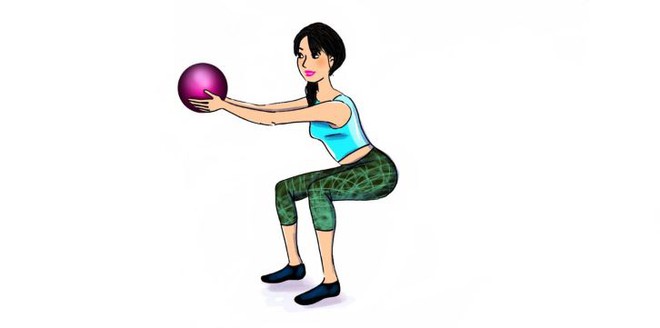 5 bài tập với bóng giúp tăng cường cơ bắp - Ảnh 1.