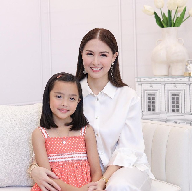 Awakening the beauty of Marian Rivera's daughter: At only 7 years old, she is so beautiful that she overwhelms the most beautiful beauty in the Philippines in the same frame!  - Photo 4.