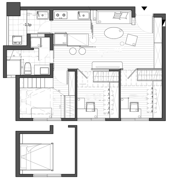 Căn hộ 60m² của gia đình 4 người sở hữu thiết kế thông minh tận dụng đến từng centimet - Ảnh 1.