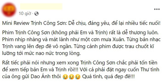 Khán giả đầu tiên review Em Và Trịnh: Khen hết lời bản phim ngắn, mê nhất là Bùi Lan Hương - Hoàng Hà  - Ảnh 9.
