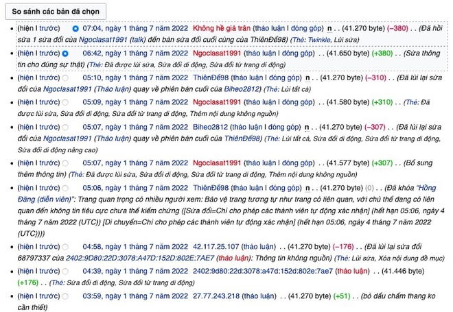 Giành nhau chỉnh sửa thông tin về diễn viên Hồng Đăng trên Wikipedia - Ảnh 2.