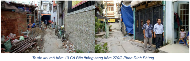 Cận cảnh những con hẻm ở TP.HCM trước v&agrave; sau khi người d&acirc;n hiến đất mở rộng - Ảnh 17.