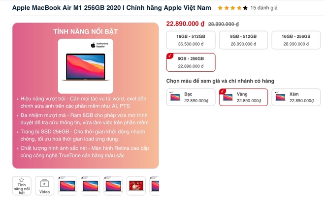 MacBook Air M1 hút khách khi giảm giá hàng chục triệu đồng - Ảnh 3.