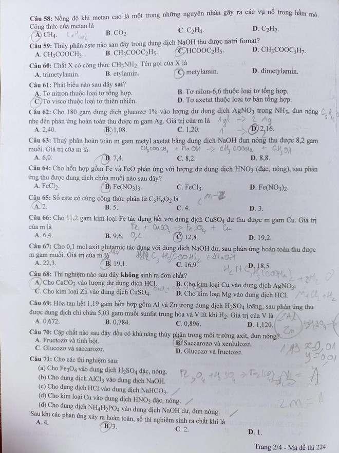 Đề thi tốt nghiệp THPT 2022 các môn tổ hợp Khoa học tự nhiên  - Ảnh 11.
