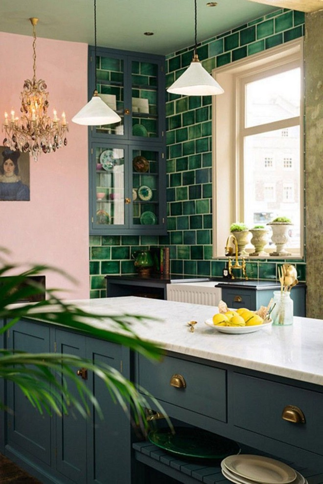 12 ý tưởng để bạn tô điểm căn bếp gia đình bằng những mảng màu xanh lá tươi mát - Ảnh 4.