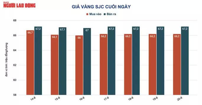 Giá vàng hôm nay 21/8: Vàng trang sức, vàng nhẫn đồng loạt lao dốc - Ảnh 2.