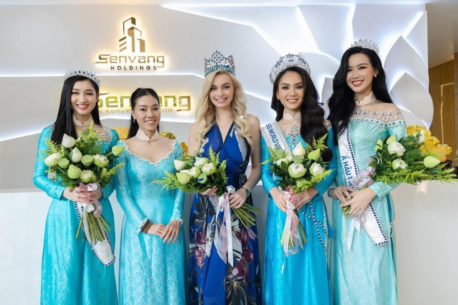 Những lần top 3 Miss World Vietnam 2022 đọ sắc xinh đẹp với áo dài sau khi đăng quang - Ảnh 6.