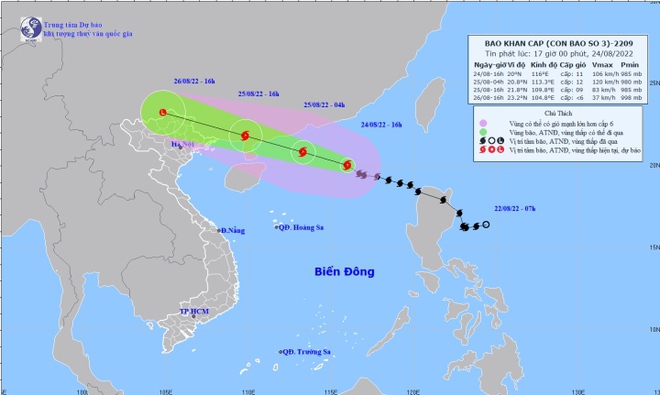 Bão số 3 giật cấp 14 áp sát đất liền, miền Bắc sắp mưa dông, gió giật mạnh - Ảnh 1.