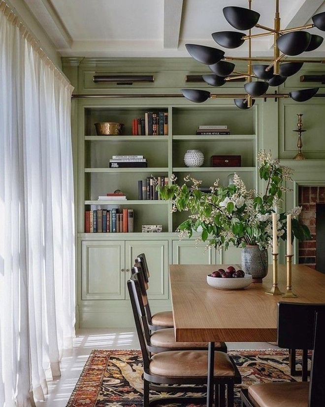Những thiết kế nhà bếp với gam màu xanh lá khiến bạn không chê vào đâu được - Ảnh 2.