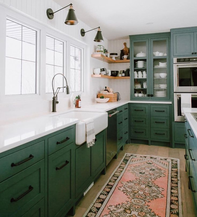 Những thiết kế nhà bếp với gam màu xanh lá khiến bạn không chê vào đâu được - Ảnh 11.