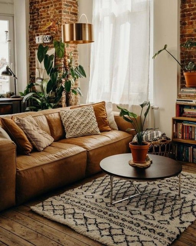 Trang trí phòng khách thế nào với ghế sofa màu nâu? - Ảnh 14.