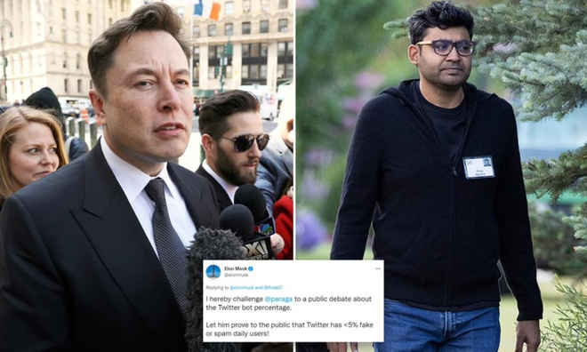 Tỷ phú Elon Musk sẵn sàng cãi tay đôi với CEO Twitter về tài khoản ảo - Ảnh 1.