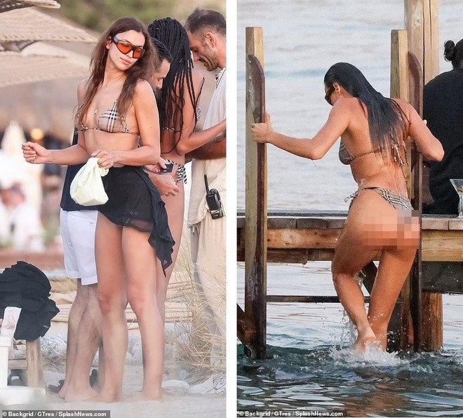 Irina Shayk sexy hết nấc với bikini bé xíu, ôm ấp bạn khác giới trên biển - Ảnh 2.