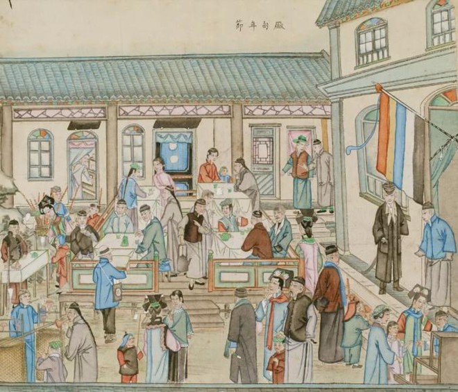 Bộ tranh cổ khắc họa chuyện vui chơi giải trí của dân thành thị Bắc Kinh 100 năm trước - Ảnh 2.
