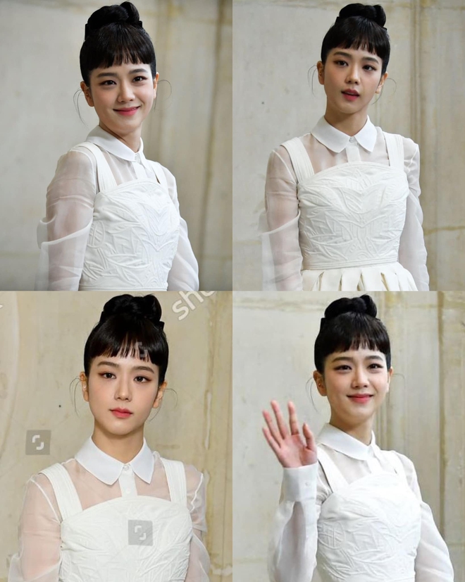 Jisoo h&oacute;a Audrey Hepburn tại show Dior, hiếm hoi khoe t&oacute;c m&aacute;i nh&igrave;n cưng muốn xỉu - Ảnh 3.