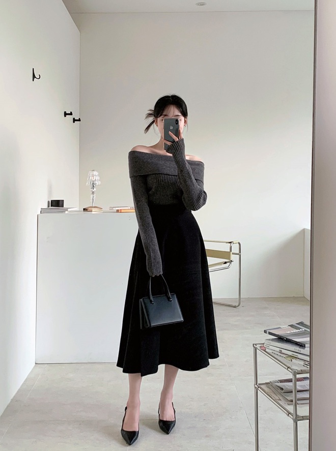 Rouge Muse Dress | Váy xoè phối ren - Đỏ/Red