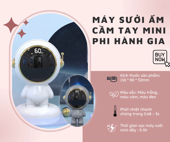 5 máy sưởi ấm tay giữ nhiệt cho những ngày đại hàn: thiết kế xinh xắn, giá cả phải chăng - Ảnh 2.