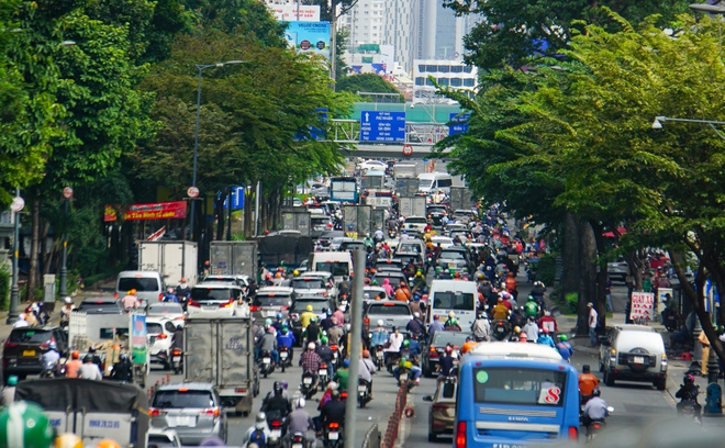 Cửa ng&otilde; s&acirc;n bay T&acirc;n Sơn Nhất &ugrave;n tắc ng&agrave;y cao điểm kh&aacute;ch đi lại dịp Tết - Ảnh 5.