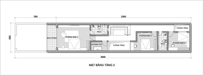 Tư vấn thiết kế hợp lý cho nhà ống dài 30m - Ảnh 2.