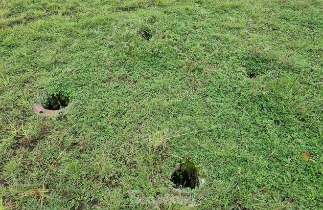 Chi chít hố trụ bê tông giăng bẫy trên bãi đất trống ở Đà Nẵng - Ảnh 4.