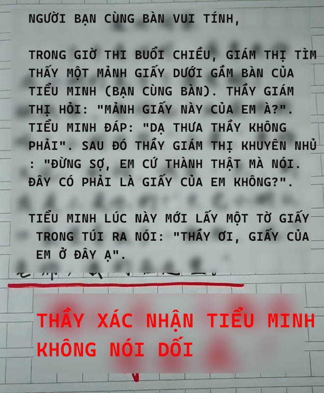 Cậu bé cấp 1 viết văn kể về người bạn cùng bàn vui tính, thầy giáo đọc xong phải bật cười, để lại lời phê cực hài hước - Ảnh 1.