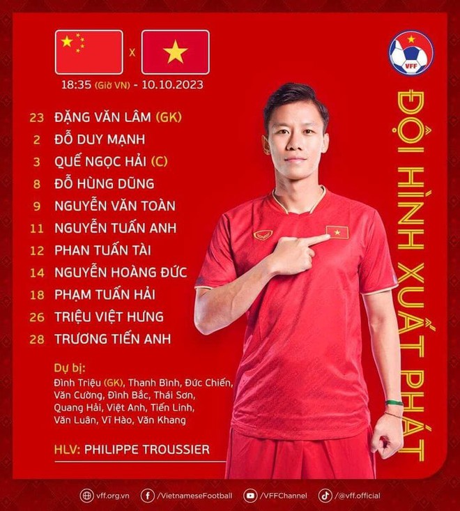 Đội h&igrave;nh tuyển Việt Nam đấu Trung Quốc: Văn L&acirc;m trở lại, Văn To&agrave;n đ&aacute; ch&iacute;nh - Ảnh 1.