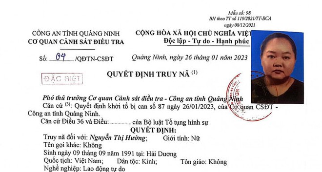 Truy n&atilde; người phụ nữ &ocirc;m hơn 11 tỷ đồng tiền chung vốn mua đất rồi bỏ trốn - Ảnh 1.