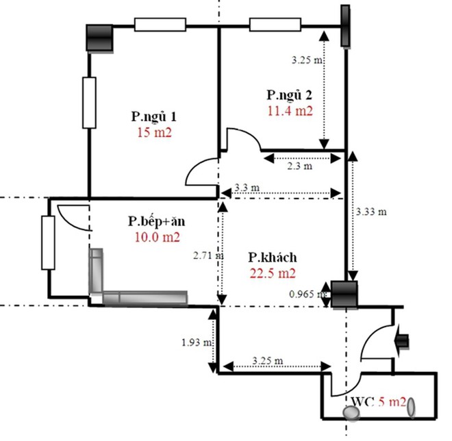 Tư vấn th&ecirc;m ph&ograve;ng ngủ cho căn hộ 77m2 m&agrave; vẫn đảm bảo t&iacute;nh thẩm mỹ - Ảnh 1.