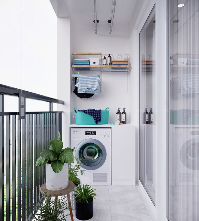 Bố tr&iacute; nội thất căn hộ 61m2 với phong c&aacute;ch hiện đại v&agrave; tho&aacute;ng s&aacute;ng - Ảnh 8.