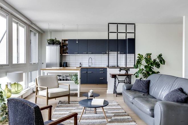 Bố tr&iacute; nội thất căn hộ 61m2 với phong c&aacute;ch hiện đại v&agrave; tho&aacute;ng s&aacute;ng - Ảnh 3.