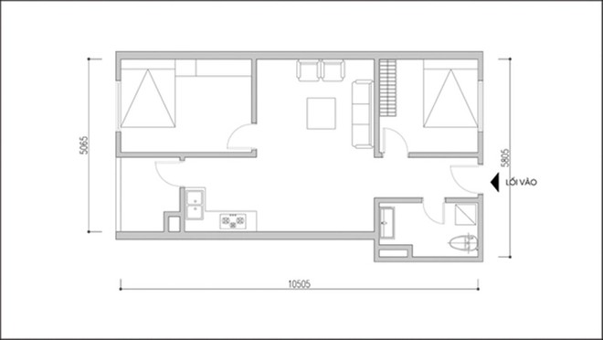 Bố tr&iacute; nội thất căn hộ 61m2 với phong c&aacute;ch hiện đại v&agrave; tho&aacute;ng s&aacute;ng - Ảnh 1.