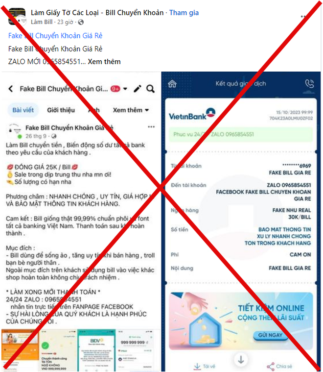 Tràn lan dịch vụ fake bill chuyển khoản trên MXH, chú ý chi tiết này để không dính bẫy! - Ảnh 3.