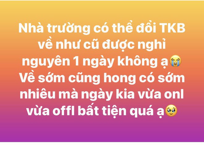 Hàng loạt trường học đổi thời khóa biểu, học sinh kẻ khóc, người cười - Ảnh 2.