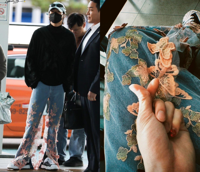 BamBam (GOT7) đổ bộ s&acirc;n bay T&acirc;n Sơn Nhất: Vừa đến nơi đ&atilde; diện n&oacute;n l&aacute; v&agrave; hỏi fan chỗ mua... b&aacute;nh tr&aacute;ng trộn - Ảnh 3.