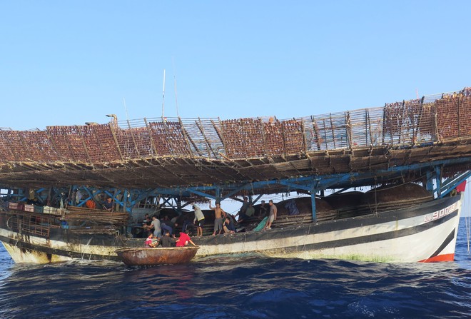 Toàn cảnh cứu hộ, đưa 80 ngư dân chìm tàu từ Trường Sa về đất liền - Ảnh 3.
