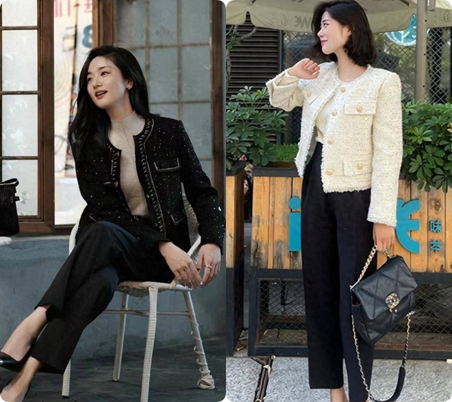 Áo khoác vải tweed và quần âu: Cứ chuyển mùa là phủ sóng style nàng công sở ngoài 30 - Ảnh 5.