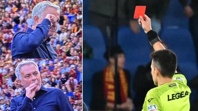 Mourinho nhận thẻ đỏ hy hữu vì chế nhạo đối thủ - Ảnh 1.
