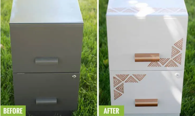 10 &yacute; tưởng l&agrave;m đẹp lại c&aacute;c m&oacute;n đồ nội thất cũ với hộp sơn m&agrave;u - Ảnh 3.