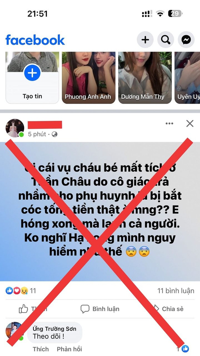 Đón nhầm trẻ mầm non, bị tung tin thất …