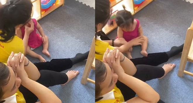 Giáo viên mầm non dúi đầu, bóp miệng bé gái 14 tháng tuổi gây phẫn nộ - Ảnh 1.