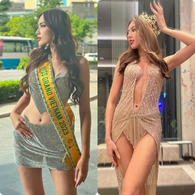 Điểm chung trong phong cách Lê Hoàng Phương và Thùy Tiên tại Miss Grand International - Ảnh 1.