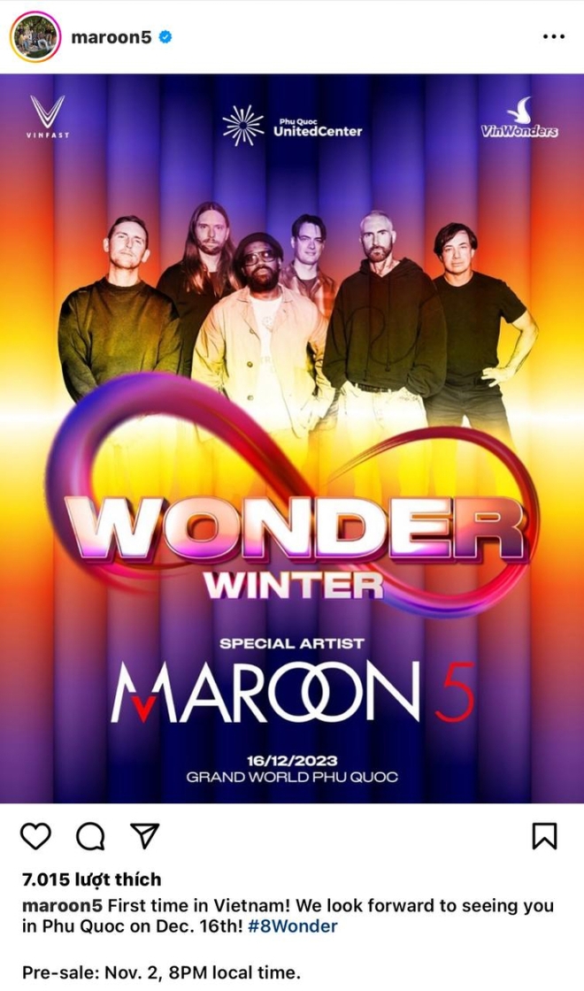 Maroon 5 xác nhận trình diễn tại Việt Nam, giá vé dao động từ 1 triệu đến cao nhất 10 triệu đồng! - Ảnh 3.