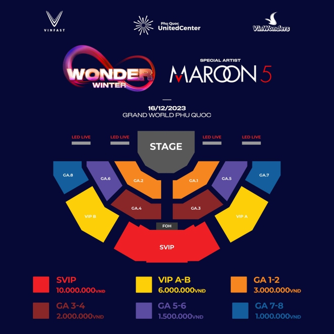 Maroon 5 xác nhận trình diễn tại Việt Nam, giá vé dao động từ 1 triệu đến cao nhất 10 triệu đồng! - Ảnh 1.