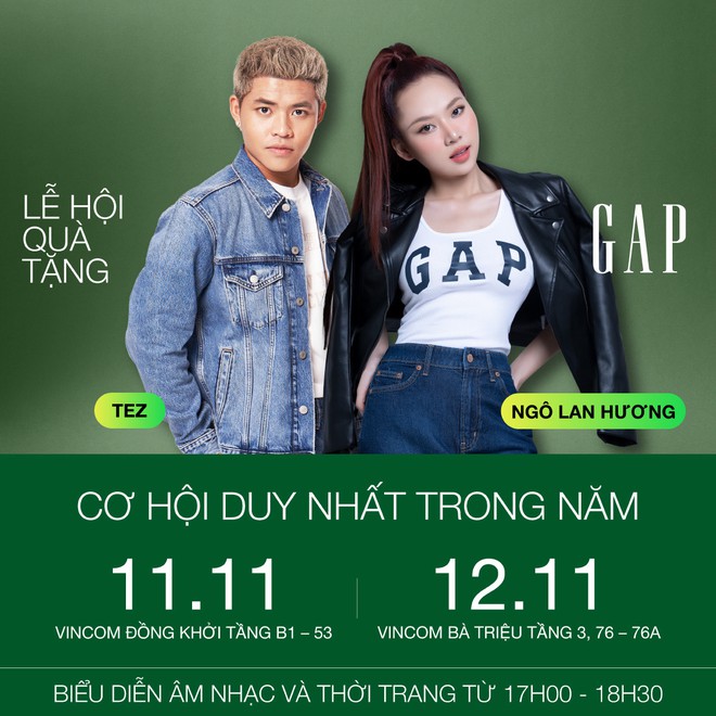 TEZ v&agrave; Ng&ocirc; Lan Hương b&ugrave;ng nổ tại chuỗi sự kiện Lễ Hội Qu&agrave; Tặng của GAP - Ảnh 5.