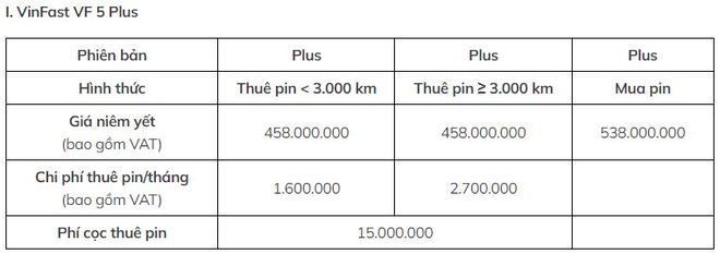 VinFast đang b&aacute;n v&agrave; cho thu&ecirc; pin xe điện với gi&aacute; bao nhi&ecirc;u? - Ảnh 2.