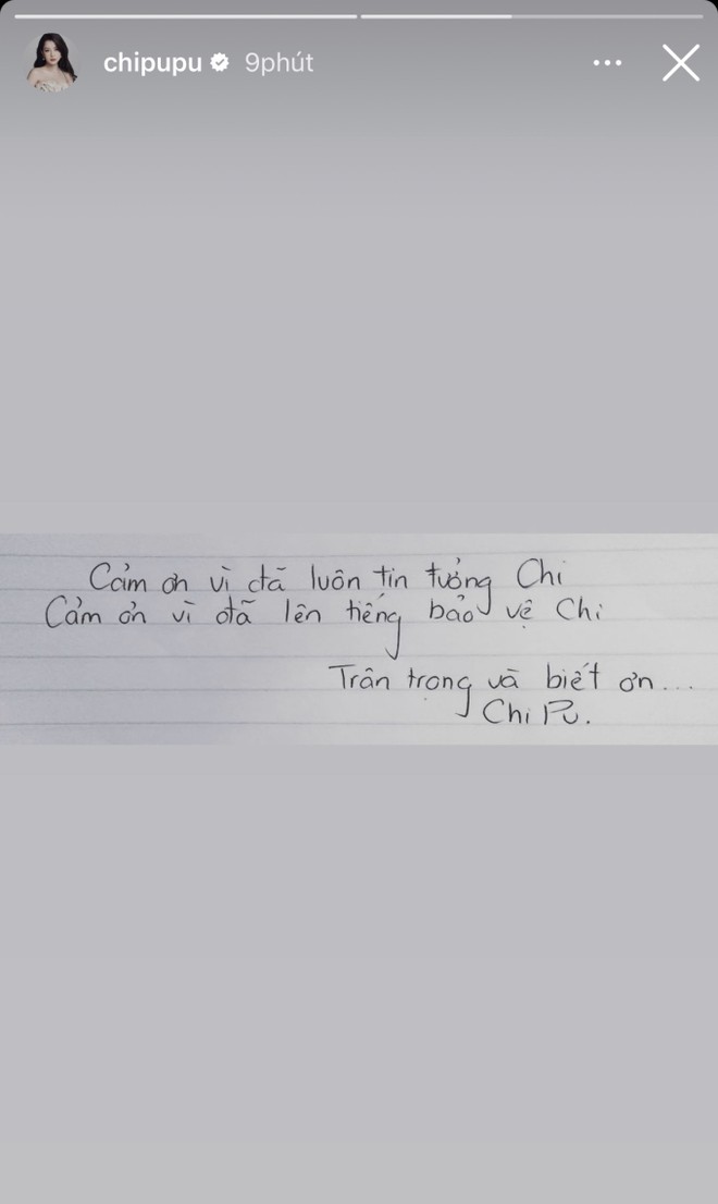 Chi Pu viết thư tay n&oacute;i vỏn vẹn 2 c&acirc;u giữa b&atilde;o l&ugrave;m x&ugrave;m bị c&ocirc;ng k&iacute;ch v&igrave; h&aacute;t nh&eacute;p tại Trung Quốc - Ảnh 2.
