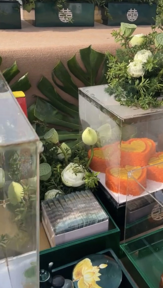 Cận 14 tr&aacute;p s&iacute;nh lễ Gin Tuấn Kiệt mang cưới Puka: 500 triệu đồng, 20 c&acirc;y v&agrave;ng v&agrave; ghi điểm ở chi tiết nịnh vợ - Ảnh 6.