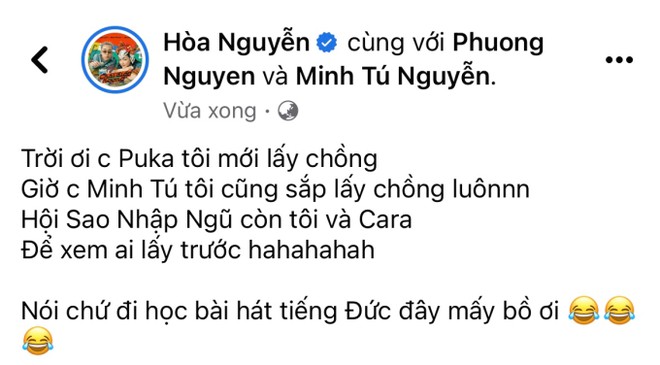 D&agrave;n sao rần rần khi Minh T&uacute; sắp kết h&ocirc;n: H&ograve;a Minzy hẹn học tiếng Đức, Puka tiết lộ b&iacute; mật chấn động - Ảnh 4.